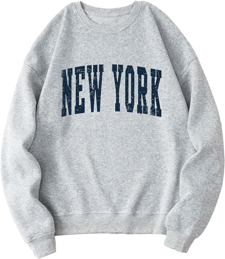 SOLY HUX Women's Graphic Oversized Crewneck Long Sleeve Casual Loose Pullover Los Angeles Califor... | Amazon (US)