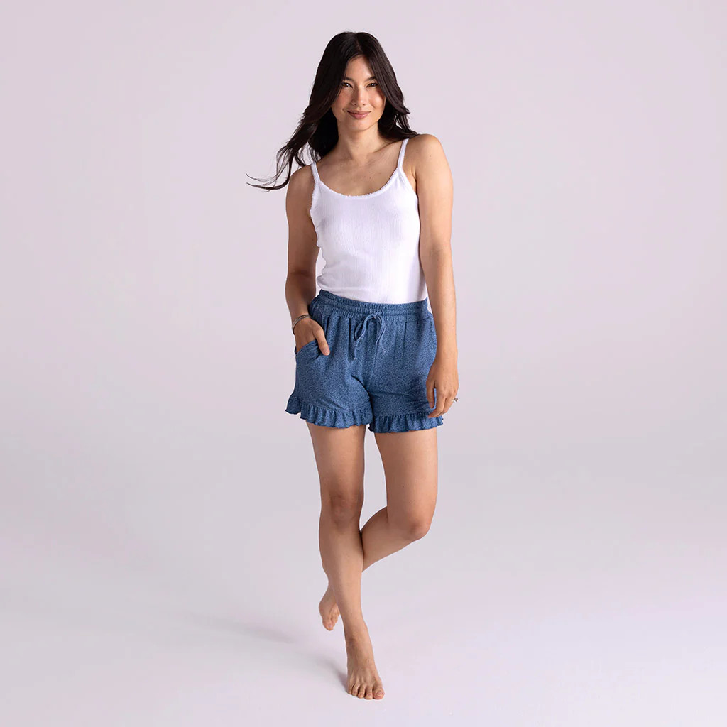 Denim Blue Women's Shorts | Indigo Denim | Posh Peanut