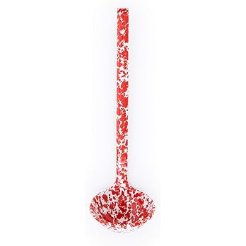 Enamelware Ladle, 12 inch, Red/White Splatter | Amazon (US)