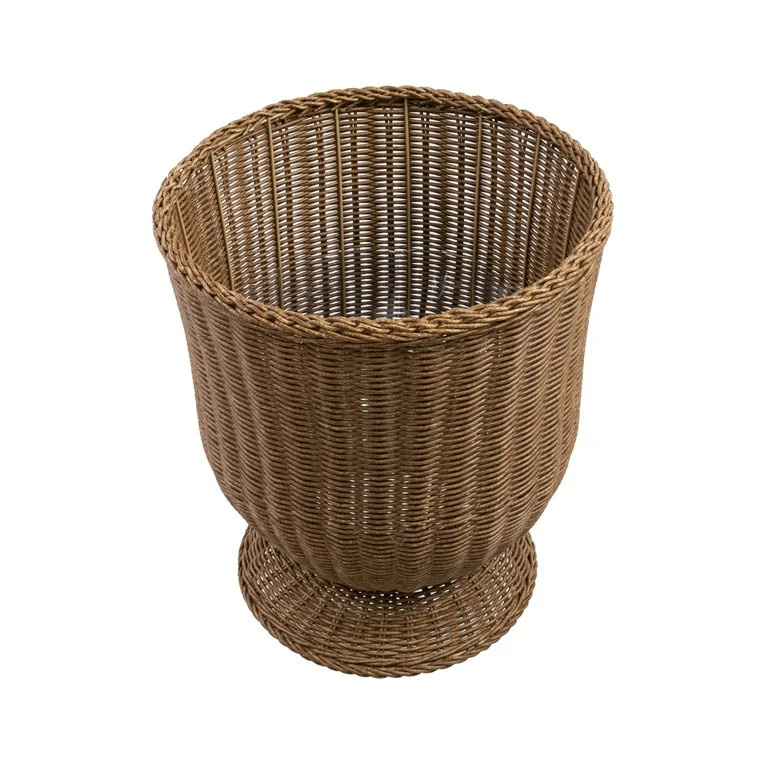 My Texas House 16 inch Brown Woven Resin Urn Planter | Walmart (US)