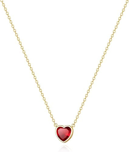 Zeffy Dainty Gold Heart Necklace for Women Trendy 14K Gold/Silver Plate Cute Heart Pendant Choker... | Amazon (US)