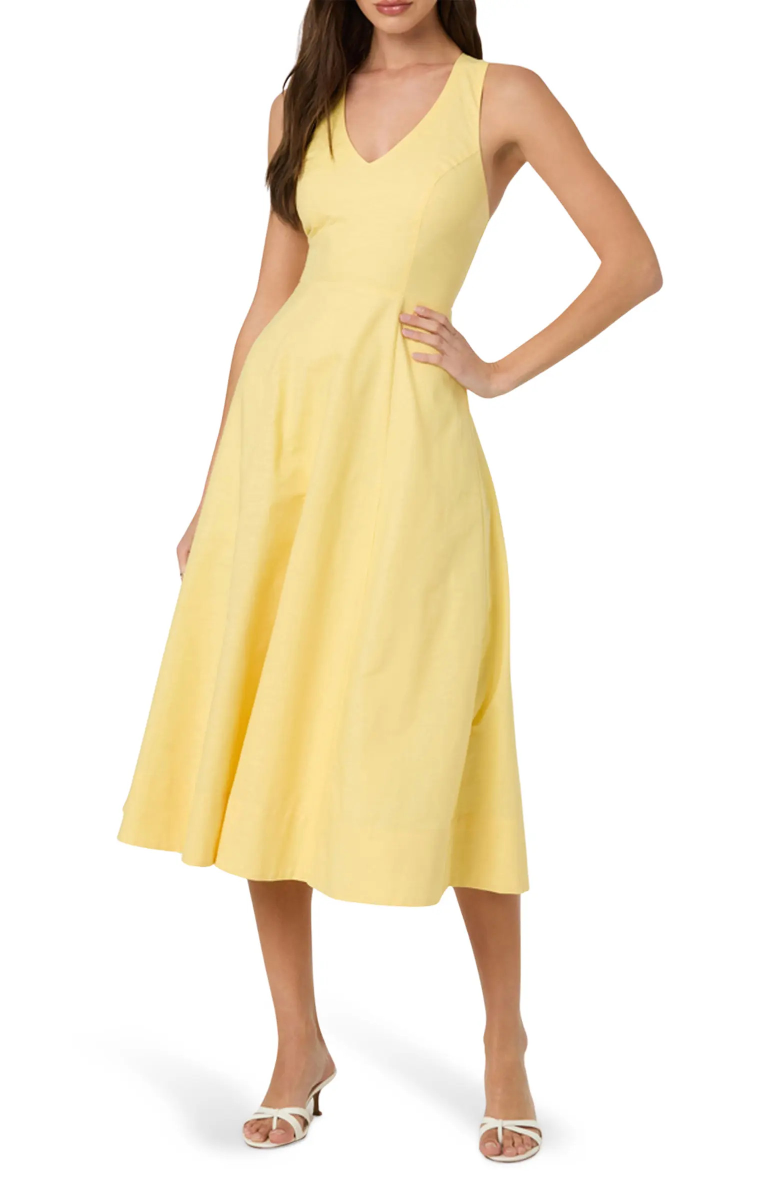 ASTR the Label Cross Back Sleeveless Midi Dress | Nordstromrack | Nordstrom Rack