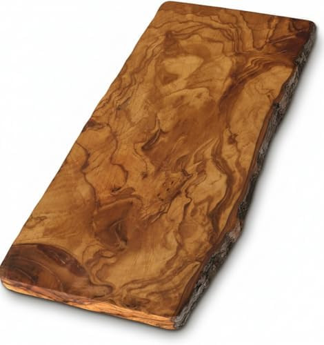 Live Edge Olive Wood Cutting Board 16"L X 7"W X 0.75"TH Rustic Large Wooden Charcuterie Board - H... | Amazon (US)
