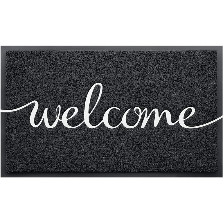 Door Mat, Welcome Mat Low Profile Floor Mat Front Doormat Indoor and Outdoor Doormat Non Slip Rug... | Walmart (US)
