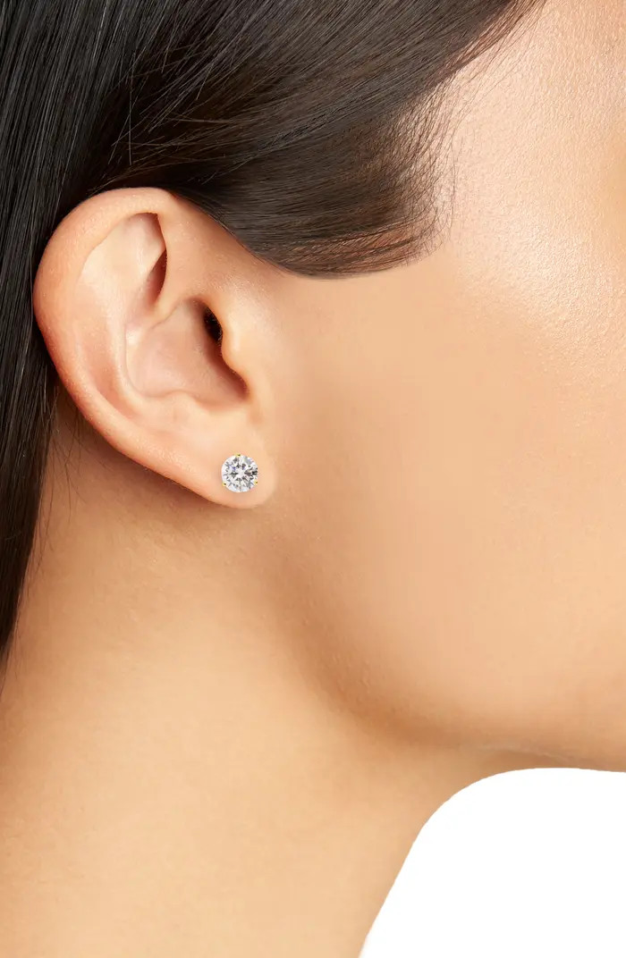 Nordstrom Cubic Zirconia Stud Earrings - 3ct. | Nordstrom | Nordstrom