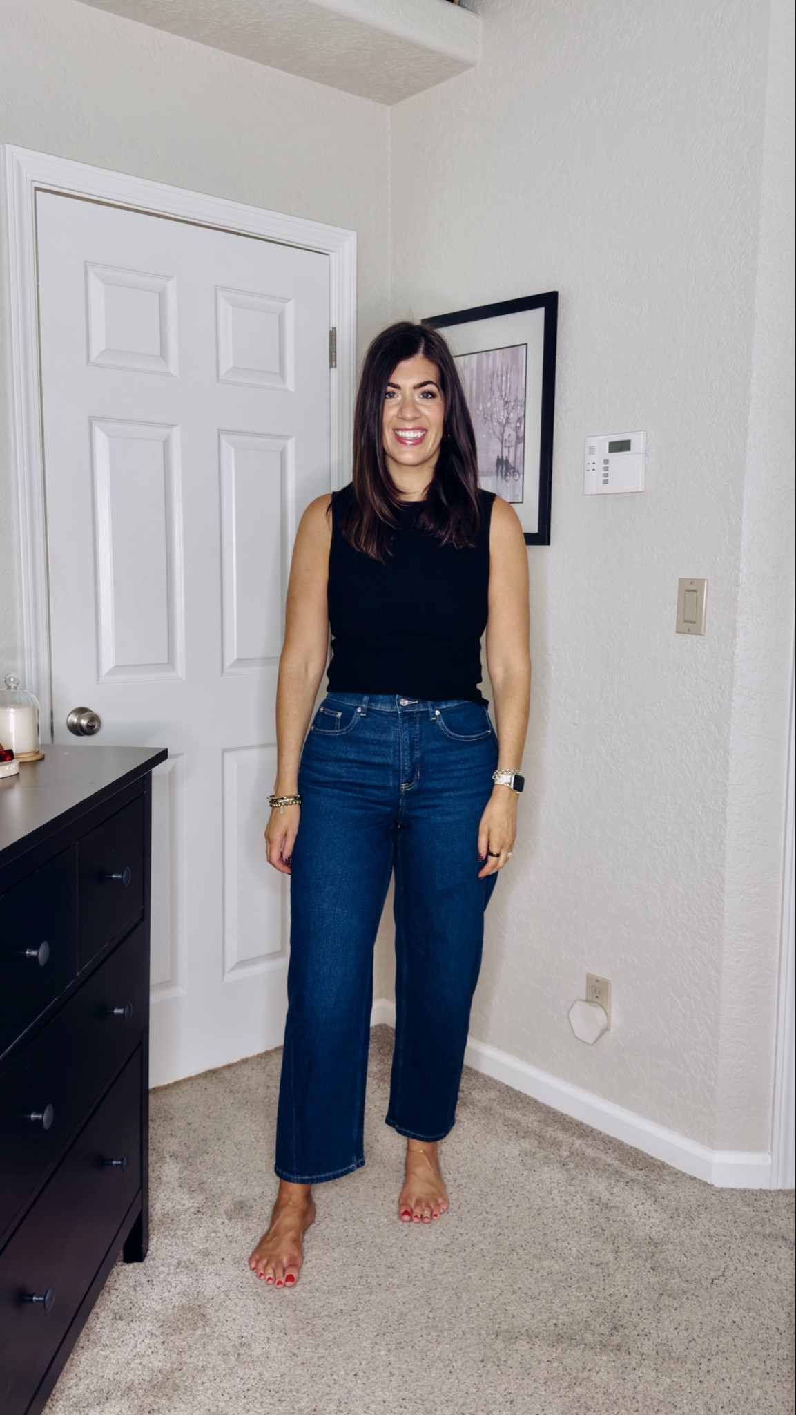OH MY GOODNESS the new Spanx denim is beyond amazing. Wearing a medium regular in the Barrel jean. And yall- if you’ve been on the fence about barrel, these WILL change your mind. They are so easy and wearable and just perfect!  

New customers can use my code MEGHANXSPANX to save 15% off!
@spanx #spanxpartner 

#LTKTall #LTKOver40 #LTKMidsize