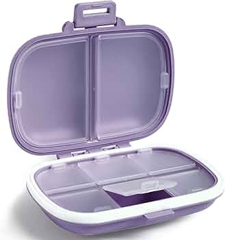 Holii Travel Pill Organizer, 8 Compartments Portable Pill Case, Daily Pill Box to Hold Vitamins, ... | Amazon (US)