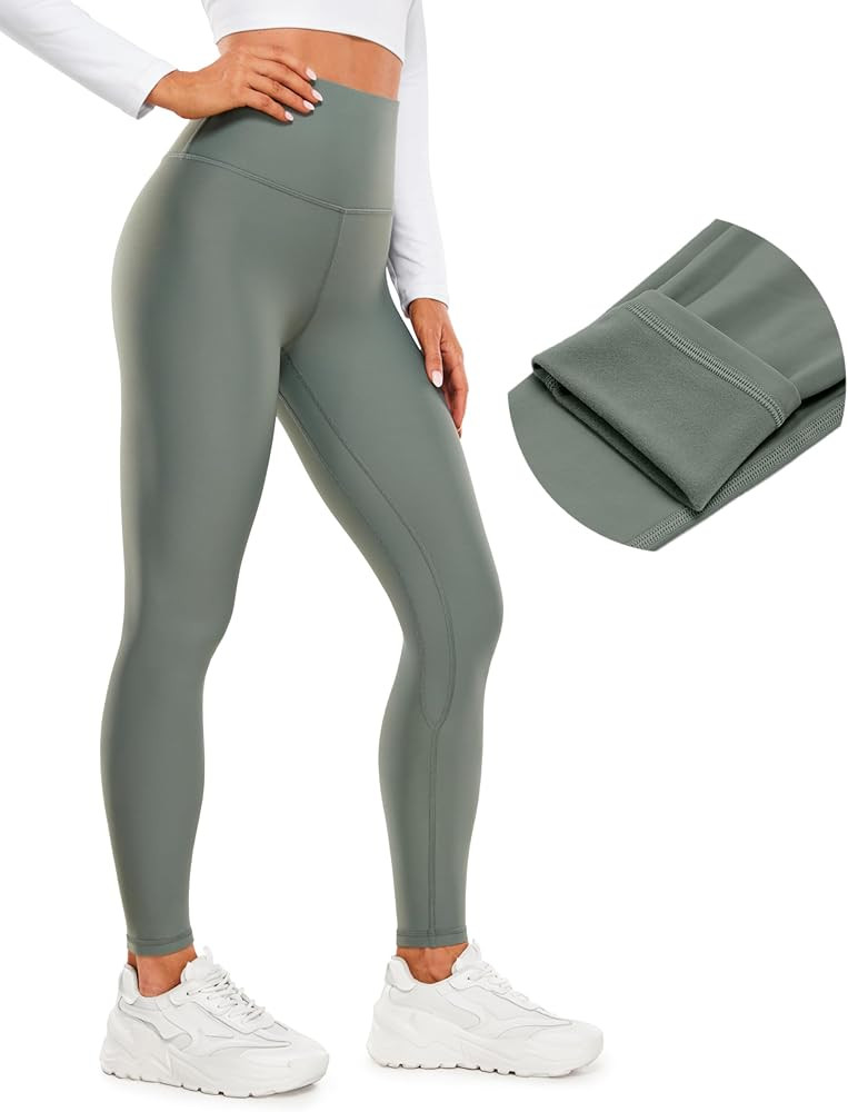 CRZ YOGA Thermal Fleece Lined Leggings Women 28'' - Winter Warm Workout Hiking Pants High Waisted... | Amazon (US)
