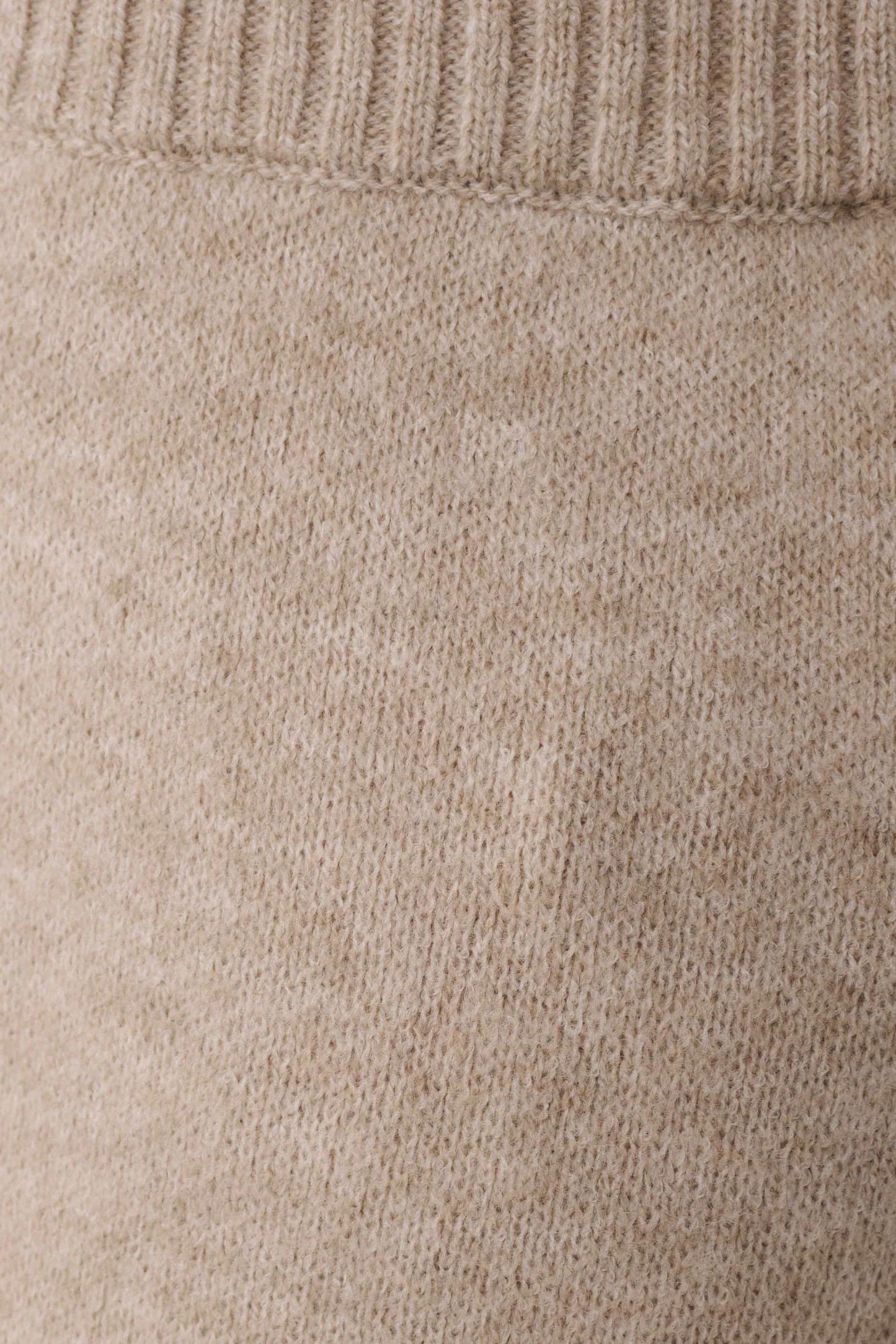 Knit Wide Leg Pants - Beige Marle | MESHKI US