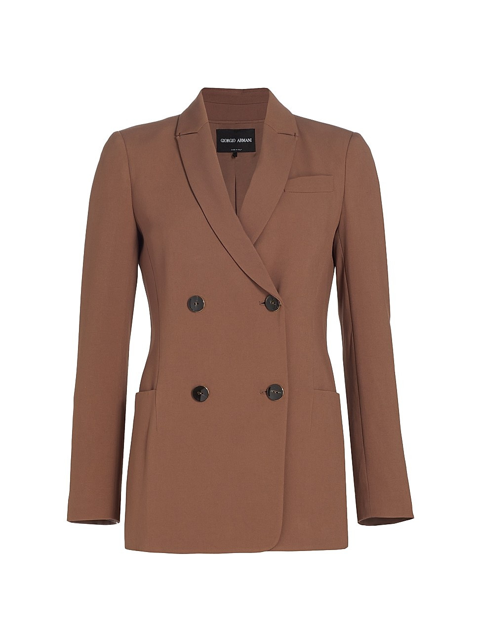 Women's Double-Breasted Cady Jacket - Light Brown - Size 2 | Saks Fifth Avenue