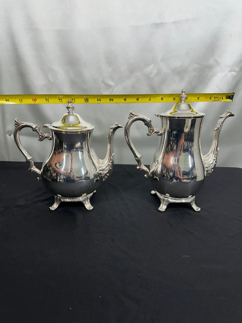 5pc Silver Plated Coffee and Tea Set by International Silver Company, plus. Small Pewter Pitcher ... | Etsy (US)