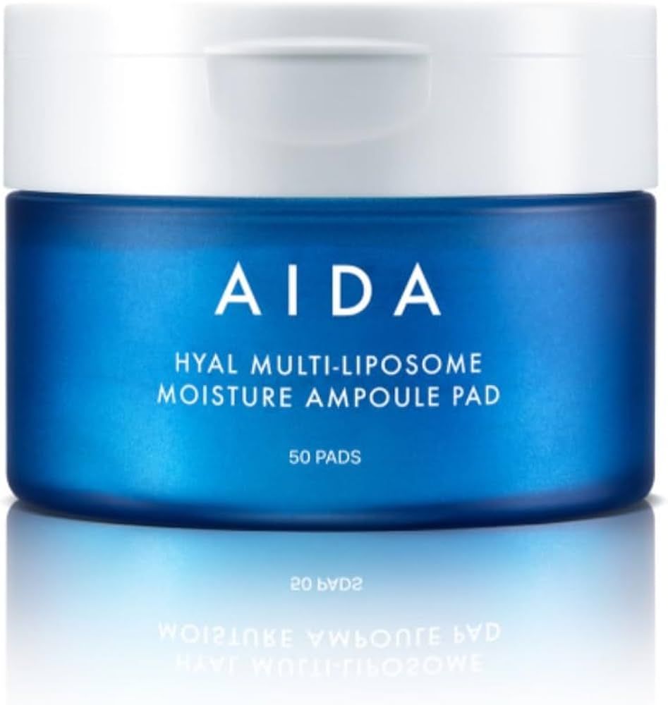 Aida Hyal Multi-Liposome 30,000 ppm Moisture Ampoule Pad Kit, Toner Pad, Anti Aging, Smoth and Gl... | Amazon (US)