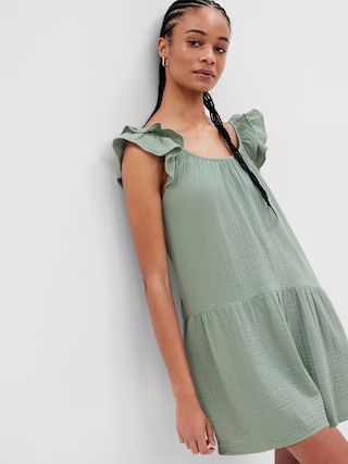 Crinkle Gauze Mini Dress | Gap (US)