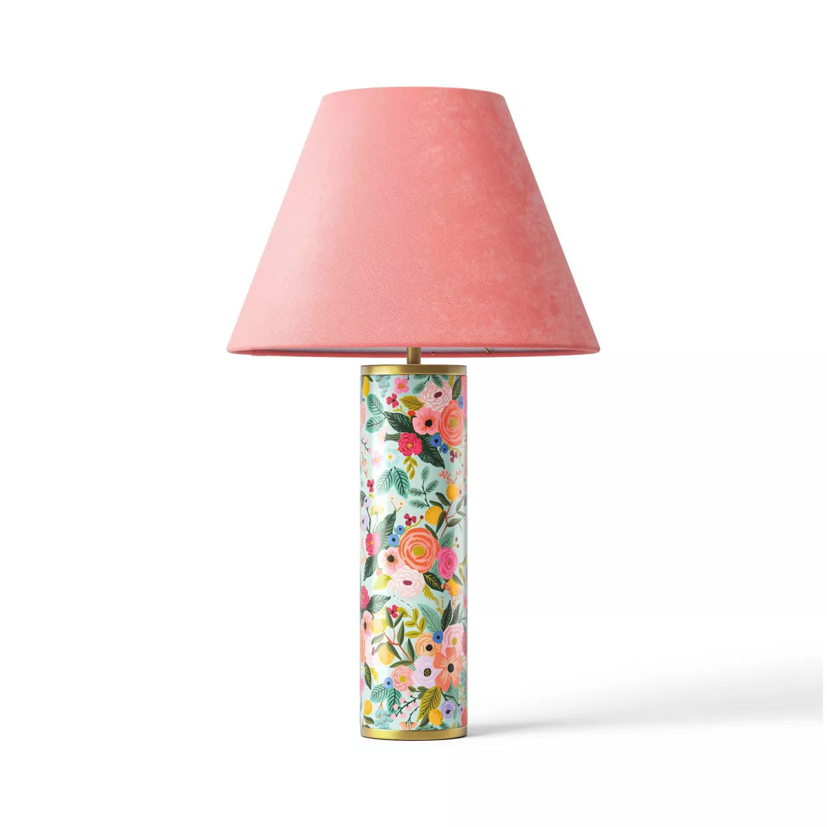 Rifle Paper Co. x Target Decorative Lamp Base with Velvet Lampshade Garden Party: Table Lamp, Pin... | Target