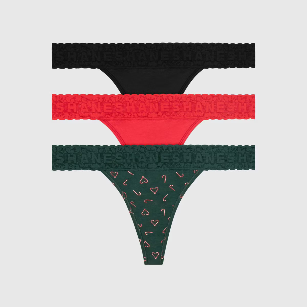 Hanes Women's 3pk Holiday Lace Thong Underwear | Target