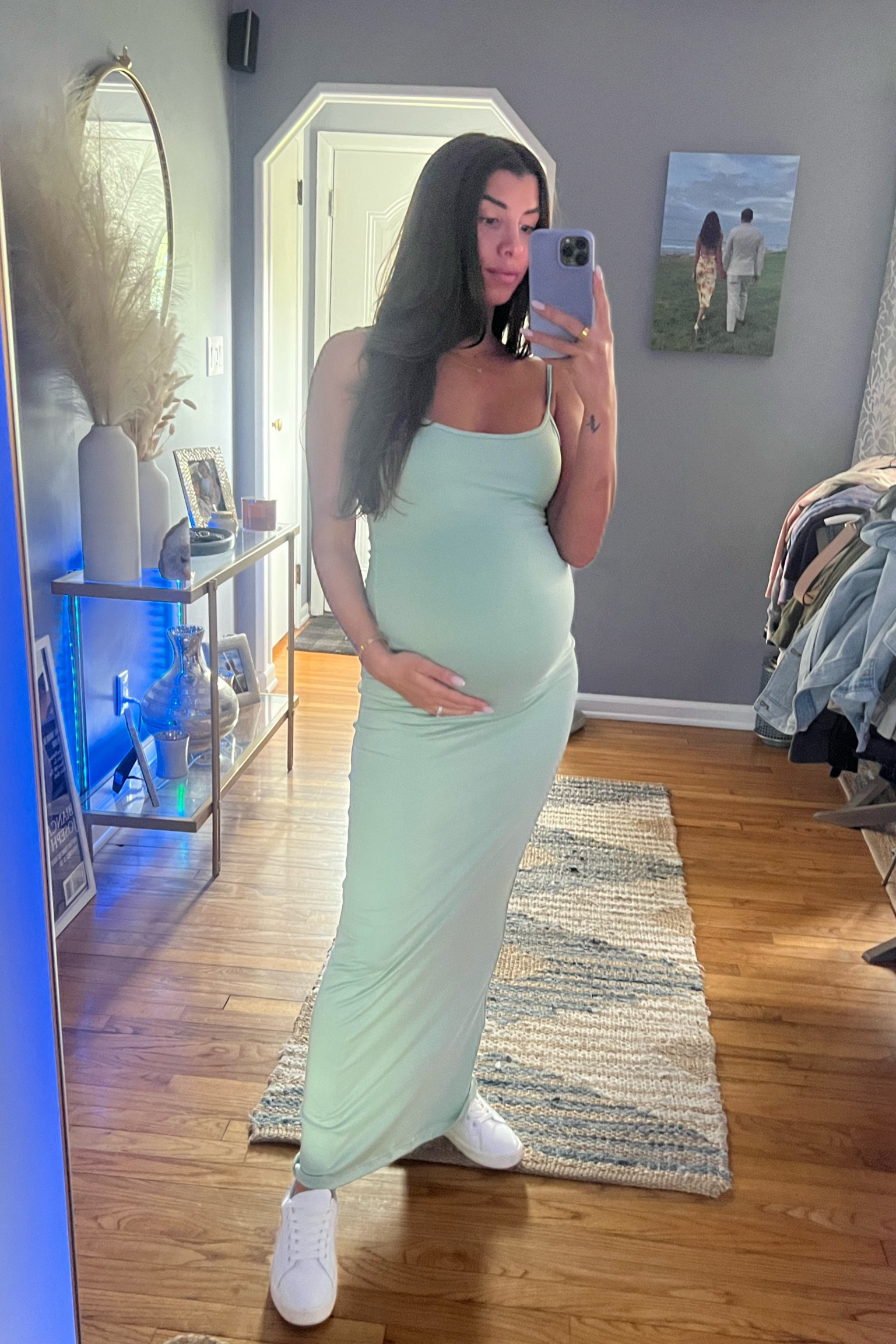 Never want to take this bumpsuit dress off

- Wearing XS in Mint
- Sneaks TTS & super easy to clean!

#LTKbaby #LTKbump #LTKfit
