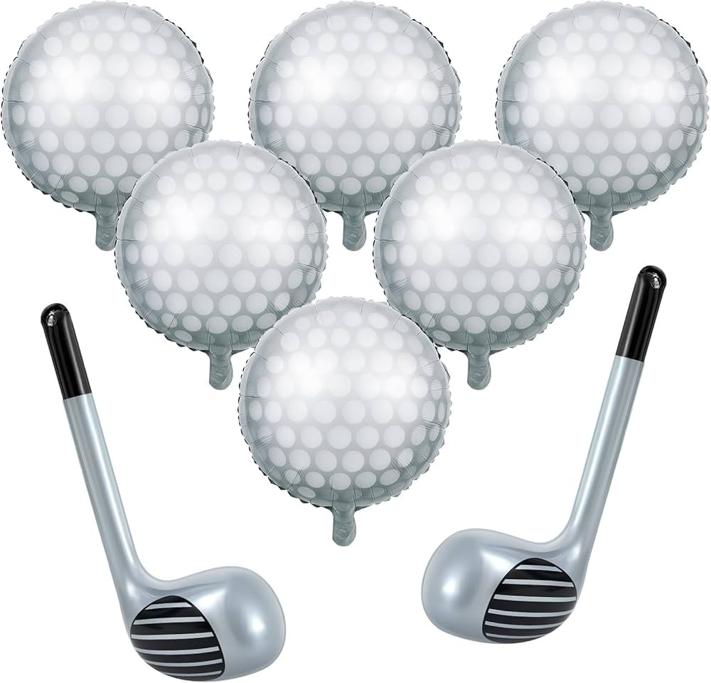 8 Pcs Golf Balloons Golf Party Decorations Include 6 Pcs 18'' Huge Golf Ball Balloons 2 Pcs Golf ... | Amazon (US)