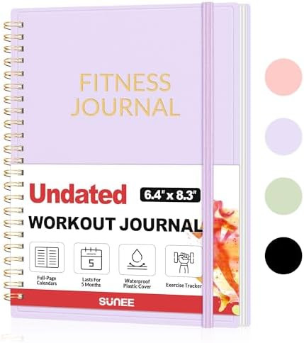 Fitness Journal Workout Planner for Women & Men, A5 (6.4" x 8.3") Workout Journal Log Book Planne... | Amazon (US)