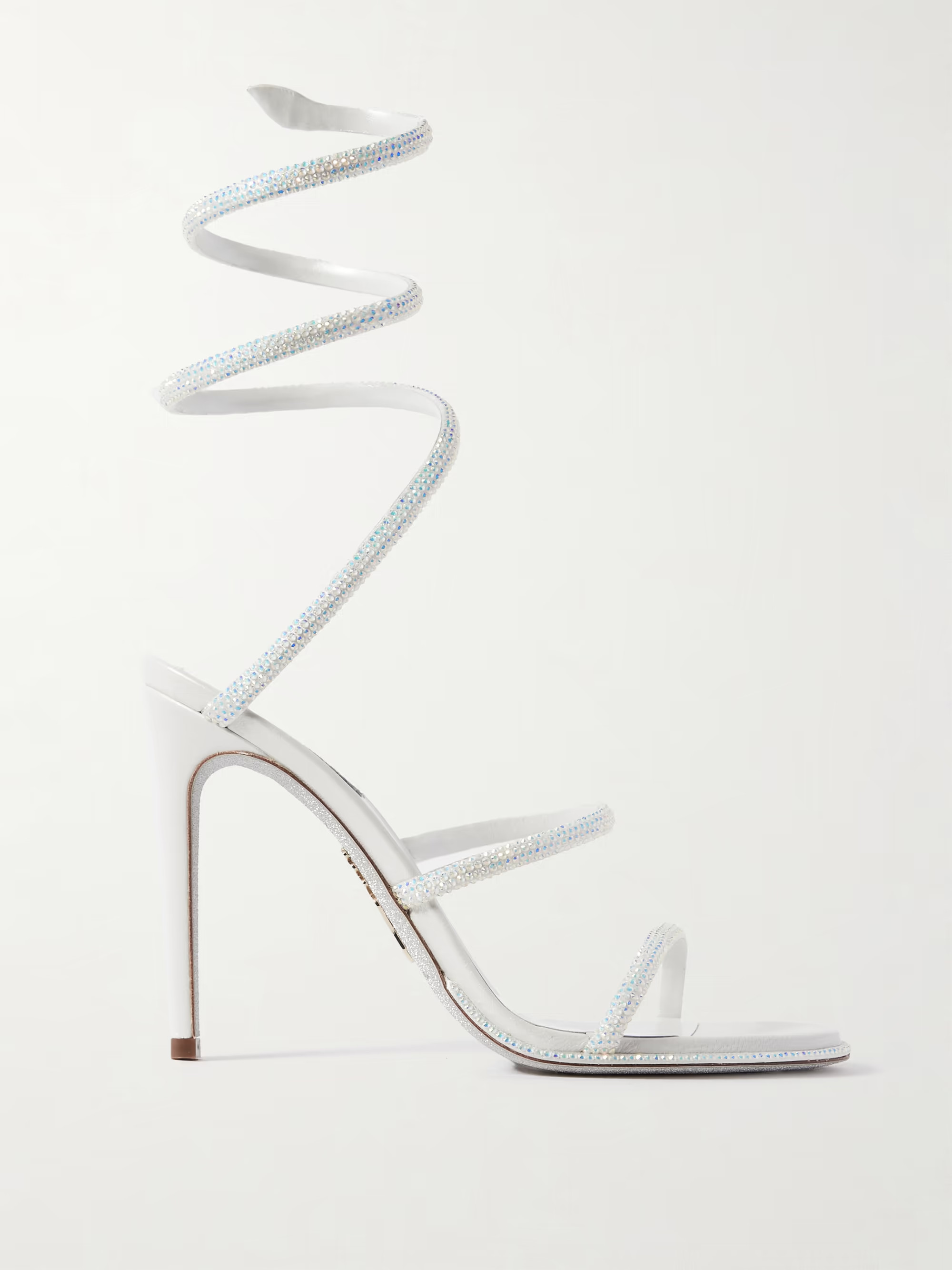 Cleo crystal-embellished satin sandals | NET-A-PORTER (US)