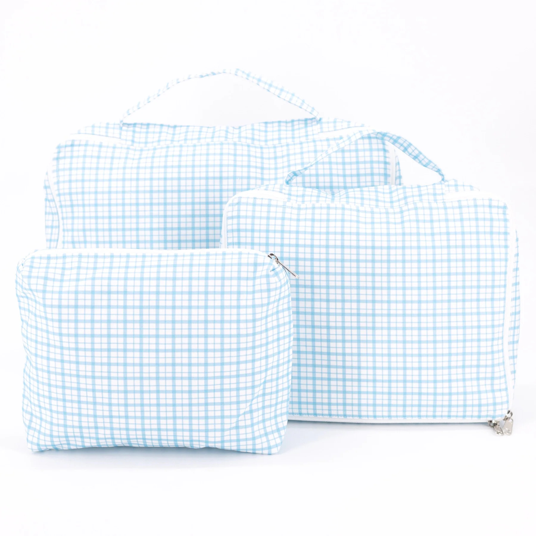 Dondolo Gives Packing Cubes (Set of 3) - Amor Blue Gingham | Dondolo