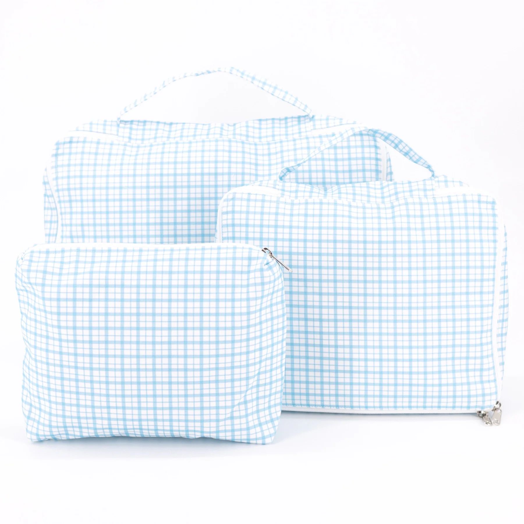Dondolo Gives Packing Cubes (Set of 3) - Amor Blue Gingham | Dondolo