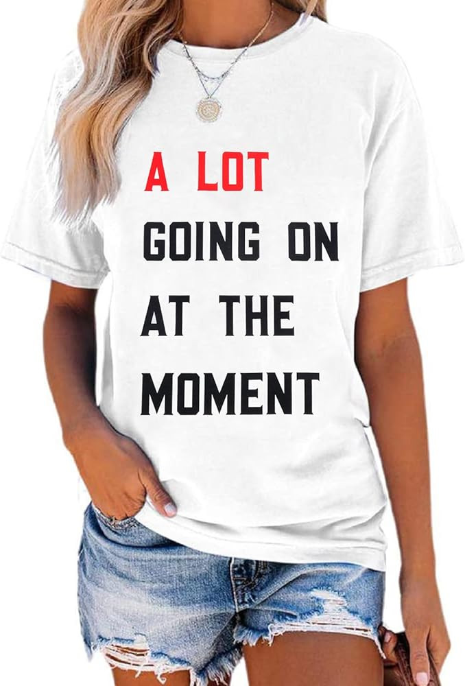 A Lot Going On at The Moment T Shirt Oversized Country Music Concert for Women Loose Nashville Mu... | Amazon (US)