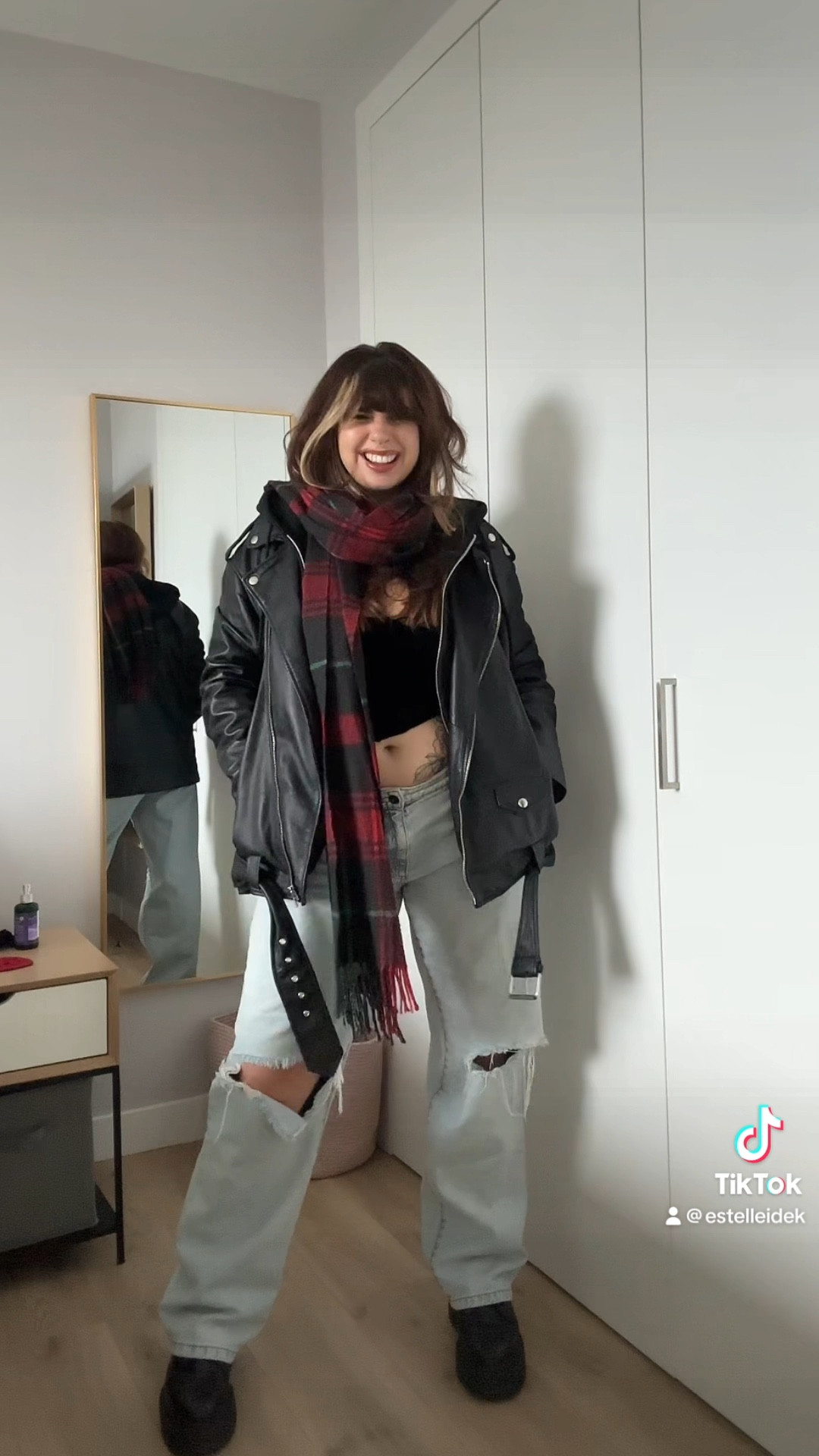 winter soft grunge outfit details
[UK14, 32GG, 5ft4]

corset top: killstar [L] - similar linked
jeans: cotton on via asos [16]
leather jacket: asos [12]
hoodie: pull & bear [L]
boots: dr martens
scarf: old gap, similar linked
necklaces: daisy jewellery, gay pride shop, hot diamonds

#LTKeurope #LTKstyletip #LTKmidsize