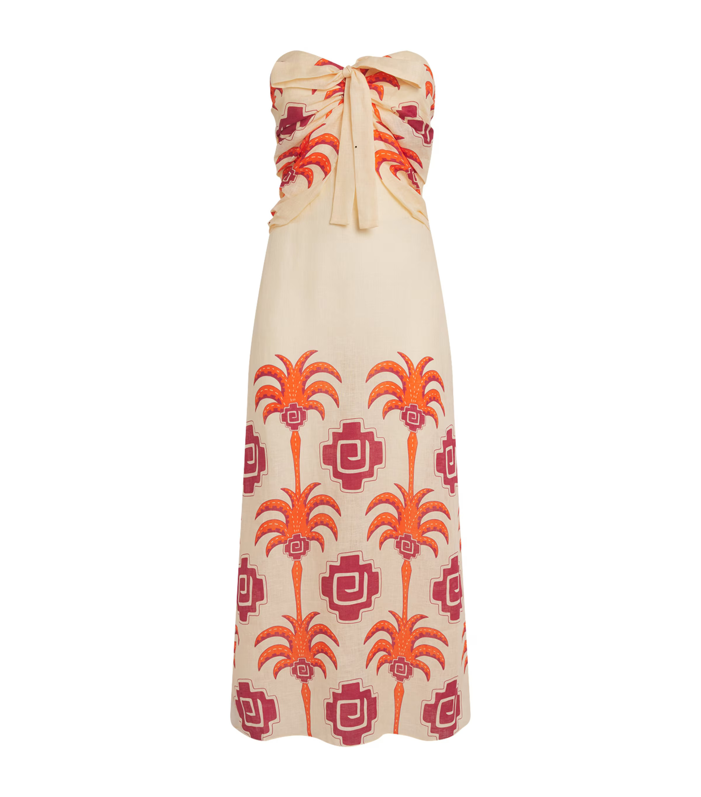 Johanna Ortiz Linen Water Adventure Midi Dress | Harrods (US)