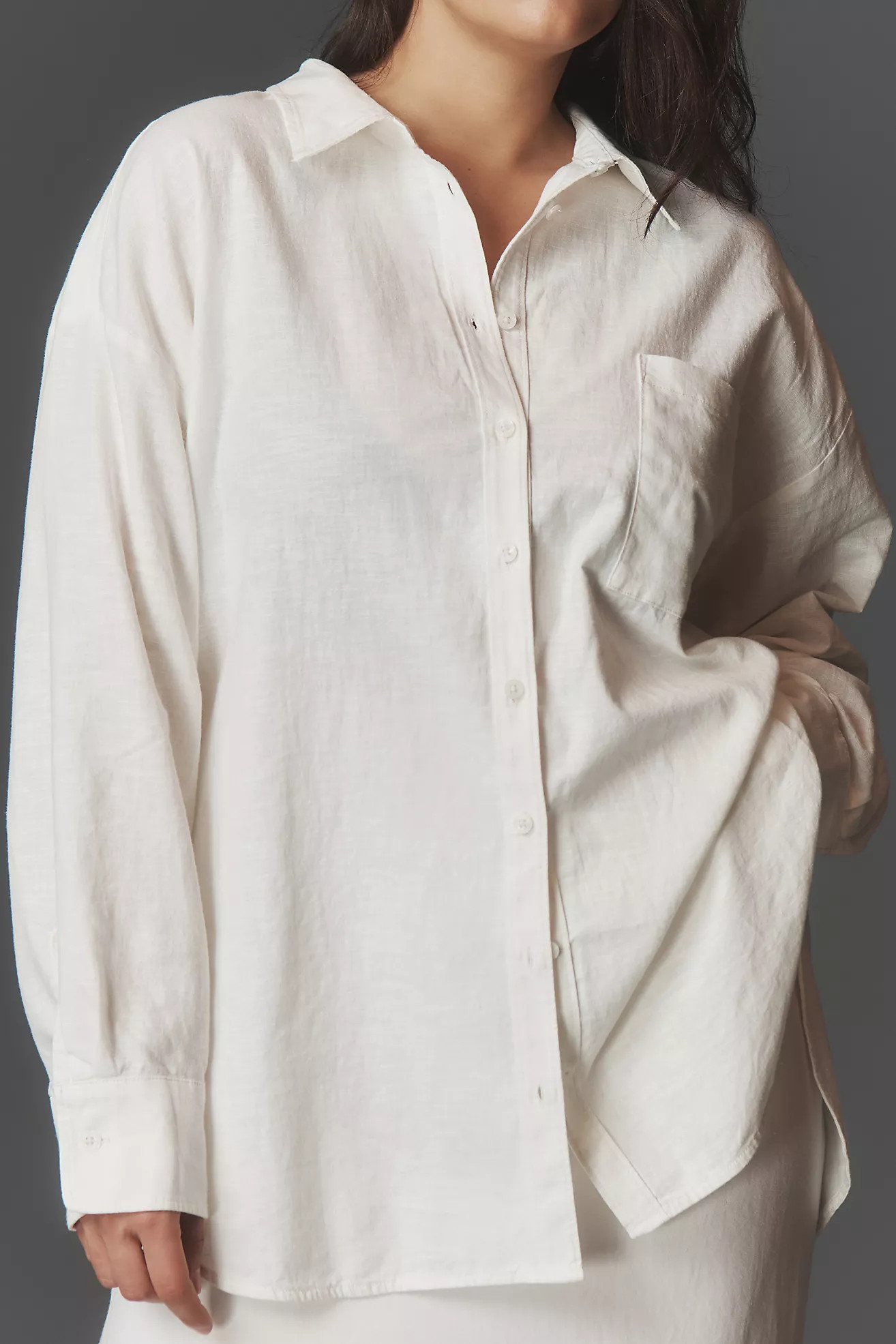 The Bennet Buttondown Shirt by Maeve: Linen Edition | Anthropologie (US)