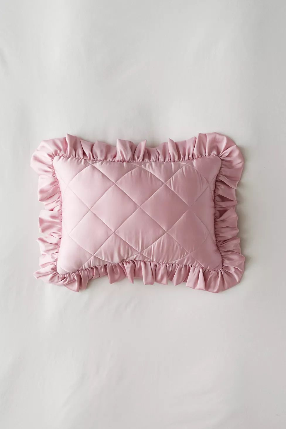 Ashley Satin Quilted Throw Pillow | Urban Outfitters (US and RoW)