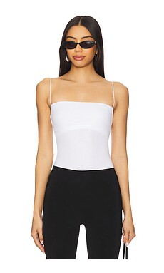 Enza Costa Essential Strappy Tank in White from Revolve.com | Revolve Clothing (Global)
