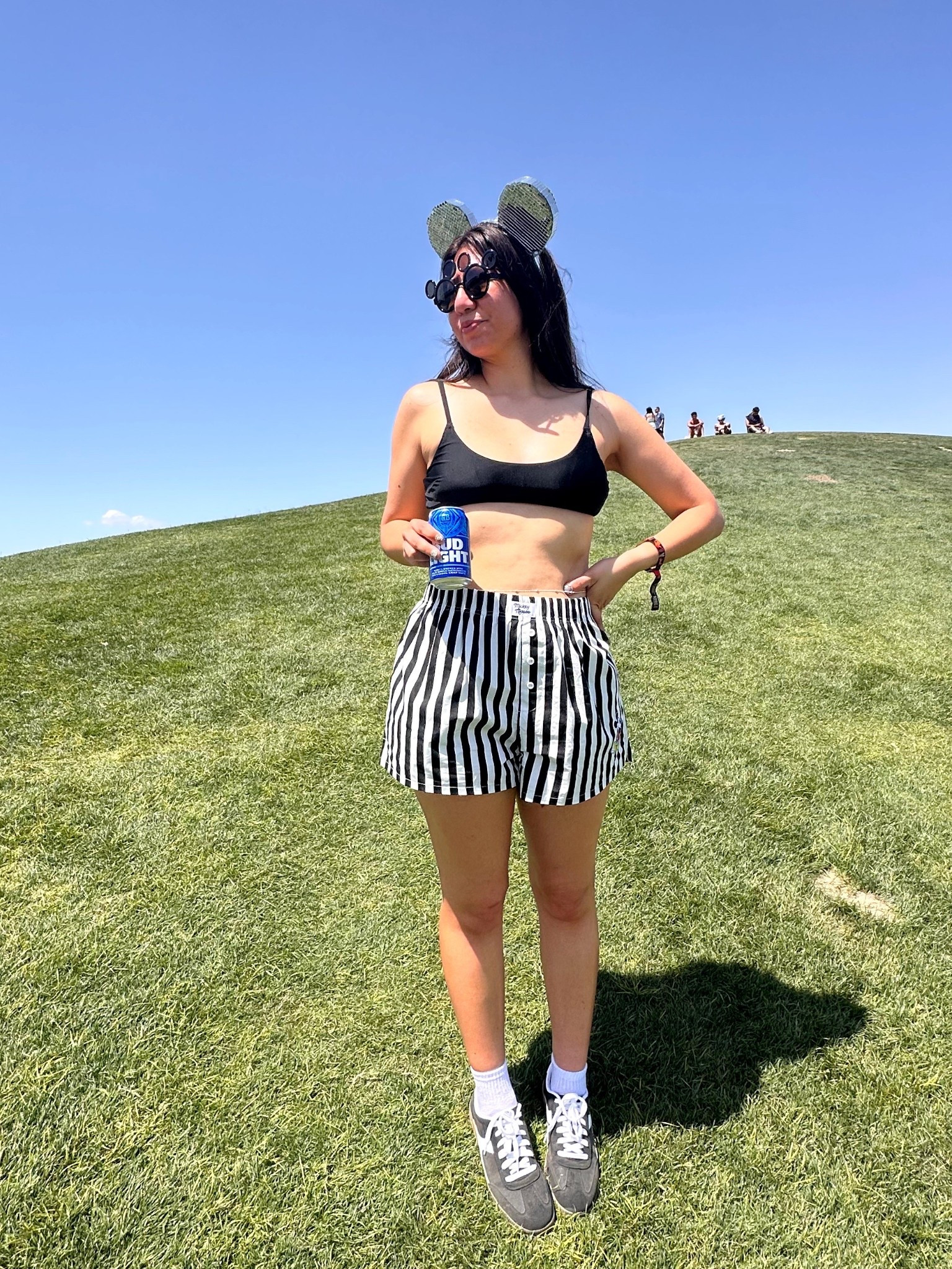 Mickey Mouse outfit for hanging out at Camp at Coachella. I picked up these shorts from Box Lunch the week before and they were perfect!! #mickeymouse #disneyoutfit #disneycoachella #disneycoachellaoutfit #campingcoachella #coachella #coachellacampingnoutfit #boxlunch

#LTKFestival
