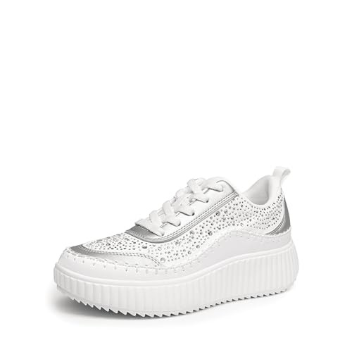 Amazon.com | DREAM PAIRS Women Chunky City Tweed Comfortable Casual Platform Fashion Sneaker | Fa... | Amazon (US)