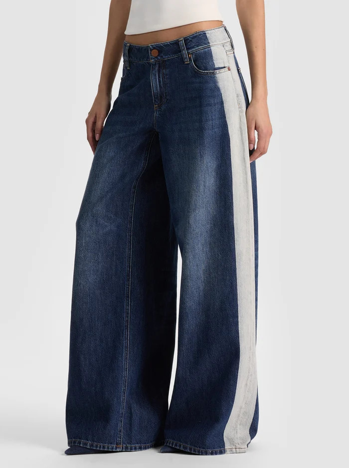 STU SIDE STRIPE JEAN | Alice + Olivia