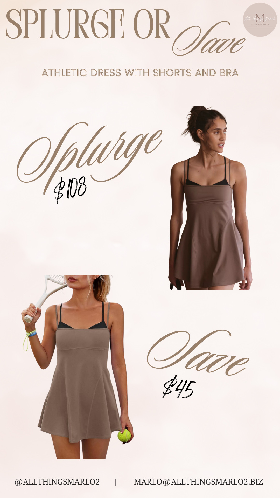 Athletic Dress with Shorts and Bra 

 #LTKSeasonal #LTKWorkwear #LTKTravel