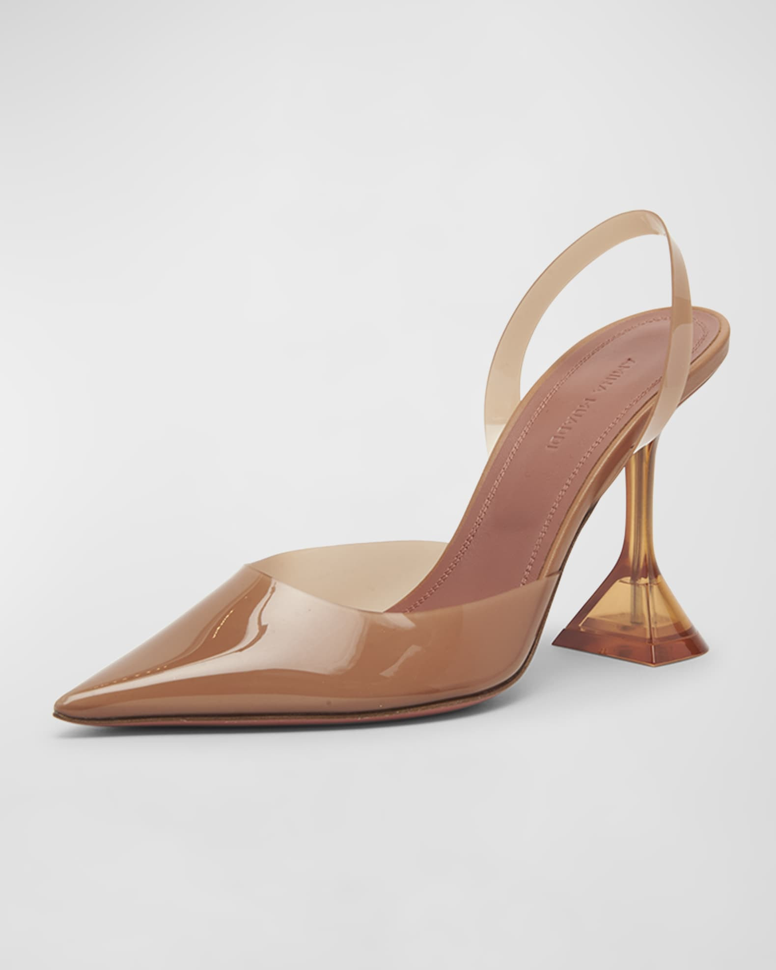 Amina Muaddi Holli Clear Slingback Pumps | Neiman Marcus