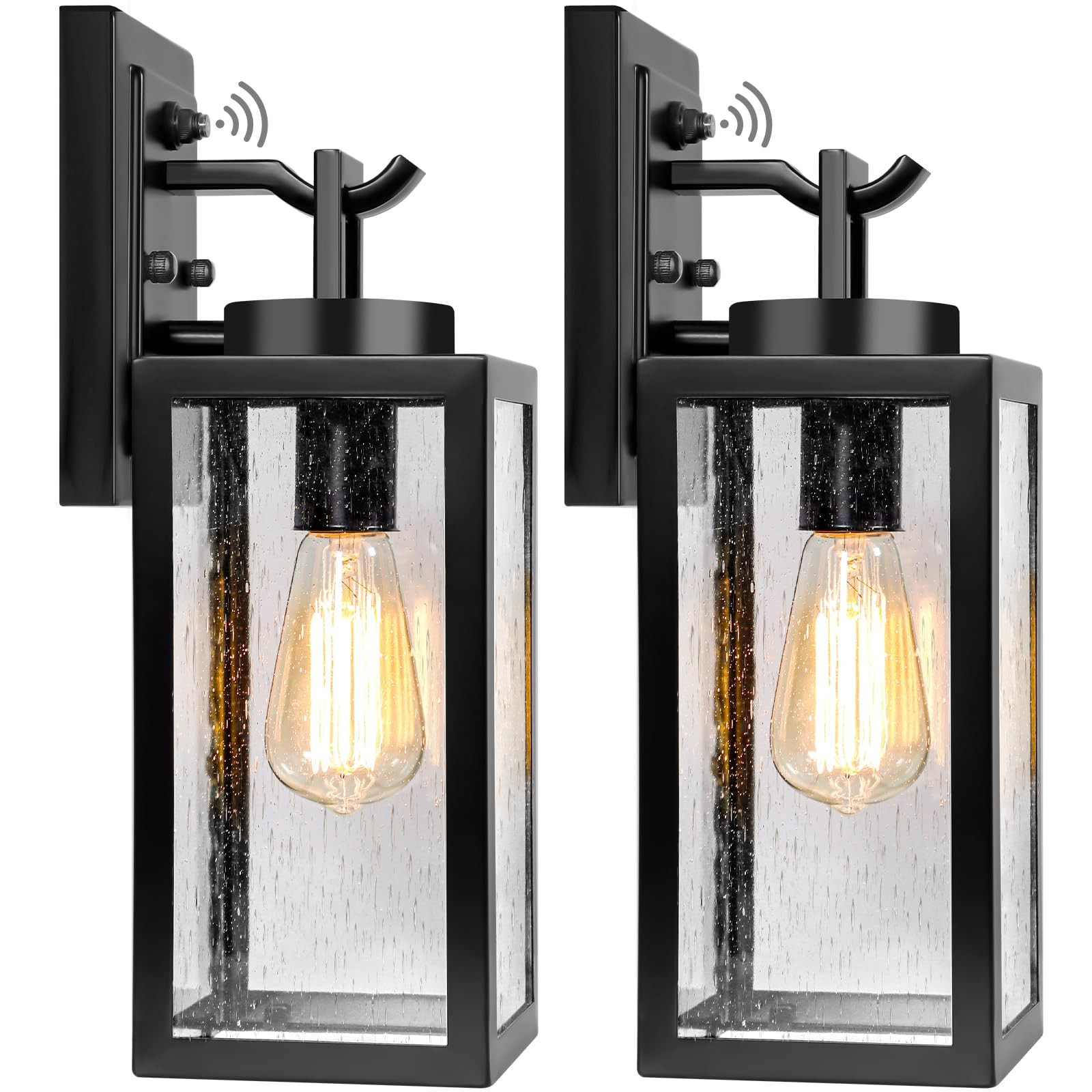 2-Pack 14'' Dusk to Dawn Outdoor Wall Light Fixtures, Exterior Lighting Fixtures Wall Mount, Wate... | Amazon (US)