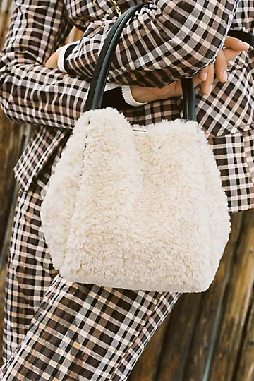 Sherpa Fleece Slouchy Tote | Anthropologie (US)