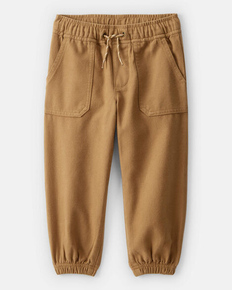 Toddler Boy  Herringbone Woven Pull-On Jogger - Brown | Carter's Inc