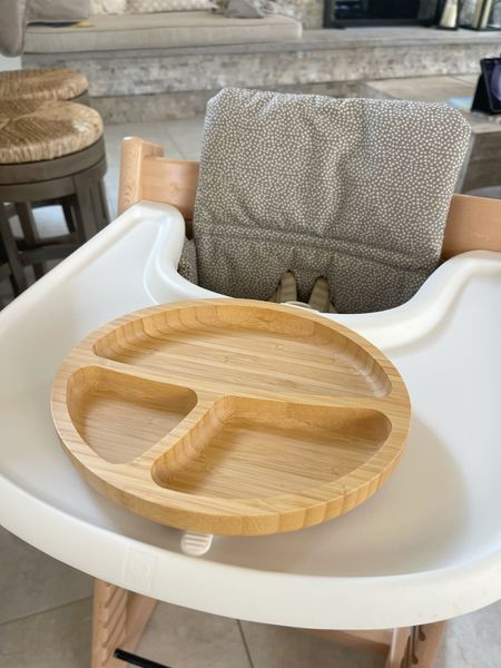 Eating essentials - love our Stokke wooden high chair, plastic Amazon splash mat and these wooden suction plates. 

#LTKkids #LTKbaby #LTKunder50