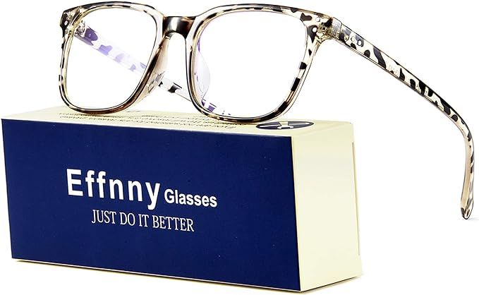 Effnny Blue Light Blocking Glasses Anti Eyestrain Filter UV Square Eyeglasses Frame Computer Gami... | Amazon (CA)