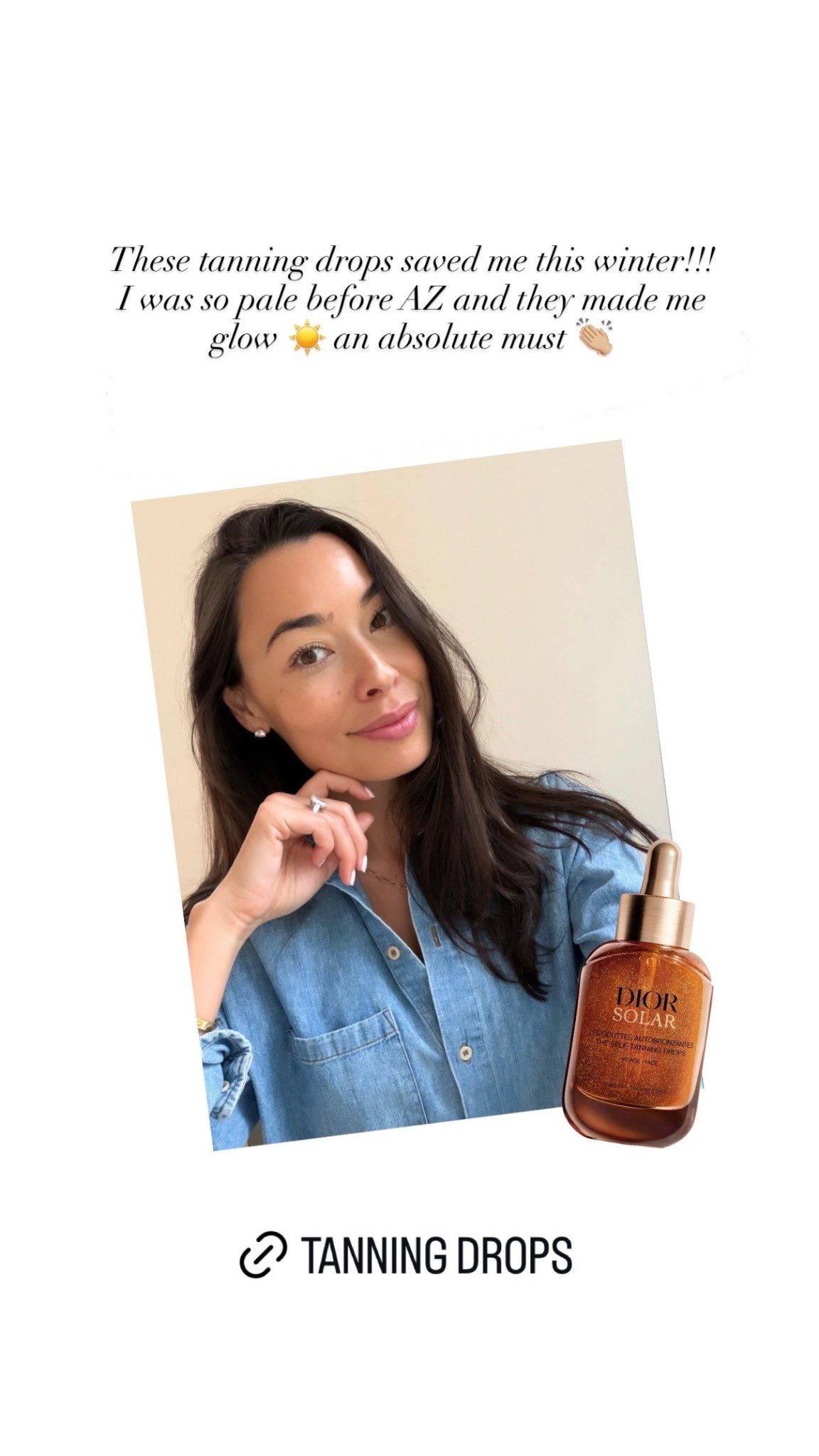These tanning drops saved me this winter!!! I was so pale before AZ and they made me glow ☀️ an absolute must. Beauty, makeup, self tanner, skincare, glowing skin. 

#LTKBeauty #LTKstorytime #LTKSeasonal