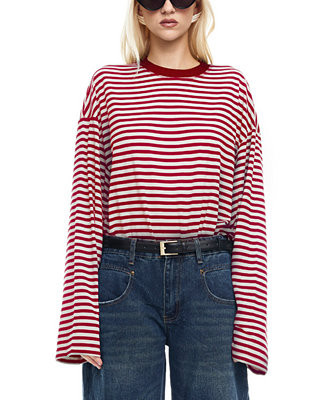 Women's Bloom Round-Neck Long-Sleeve Top | Macy's