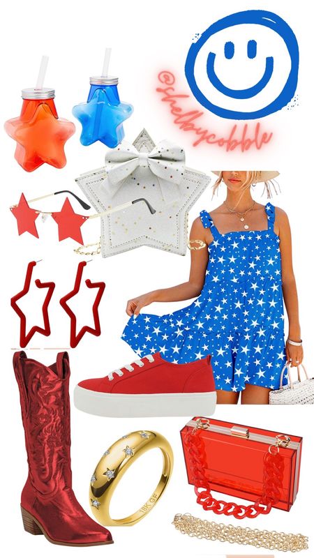 Memorial Day outfit! Can also double fit the Forth of July ❤️💙❤️💙 

Cowboy boots, star dress, star purse, Amazon fashion  

#LTKstyletip #LTKSeasonal #LTKunder50