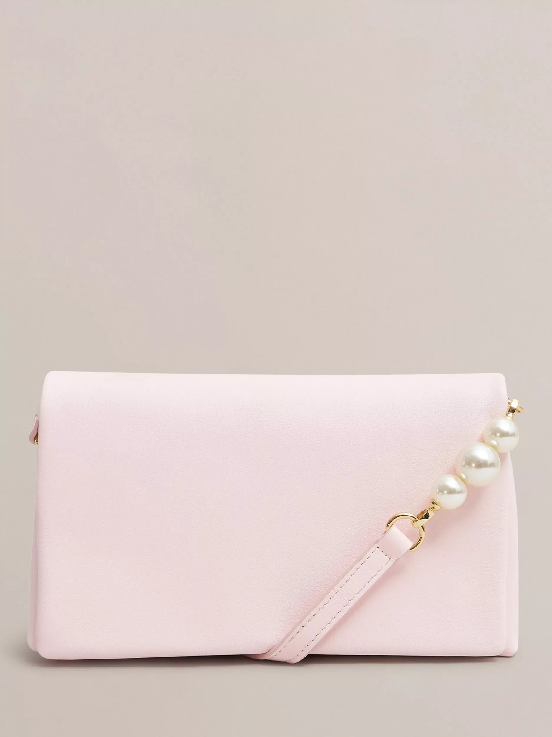 Hobbs Jas Pearl Pure Leather Clutch Bag | John Lewis (UK)