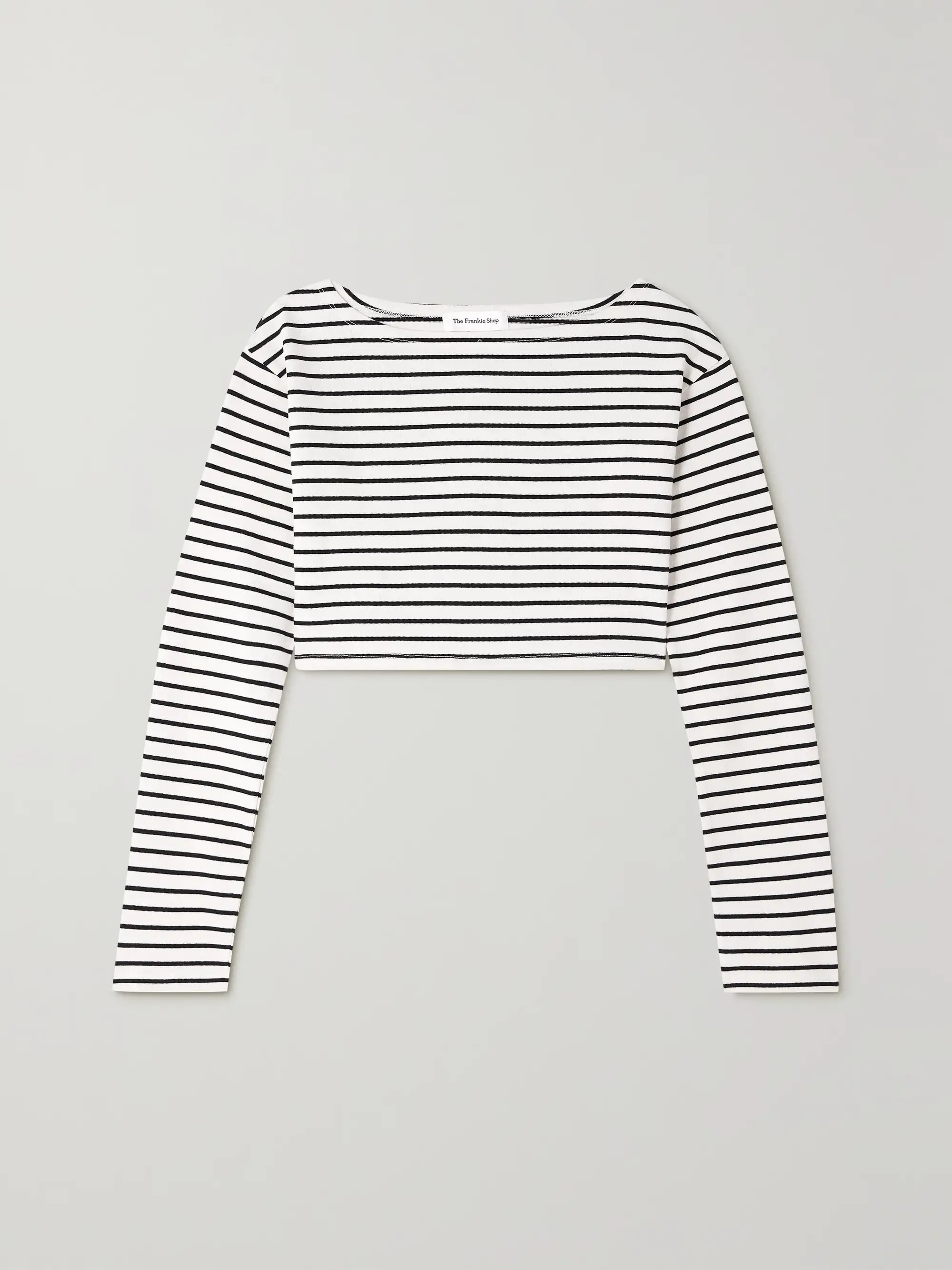 Tilla cropped striped cotton-jersey top | NET-A-PORTER (US)
