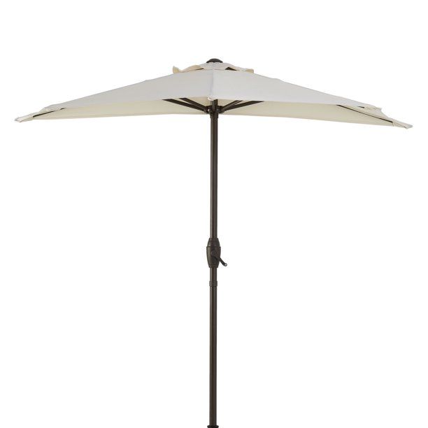 Mainstays Hillwood 7' White Half-Round Patio Umbrella | Walmart (US)