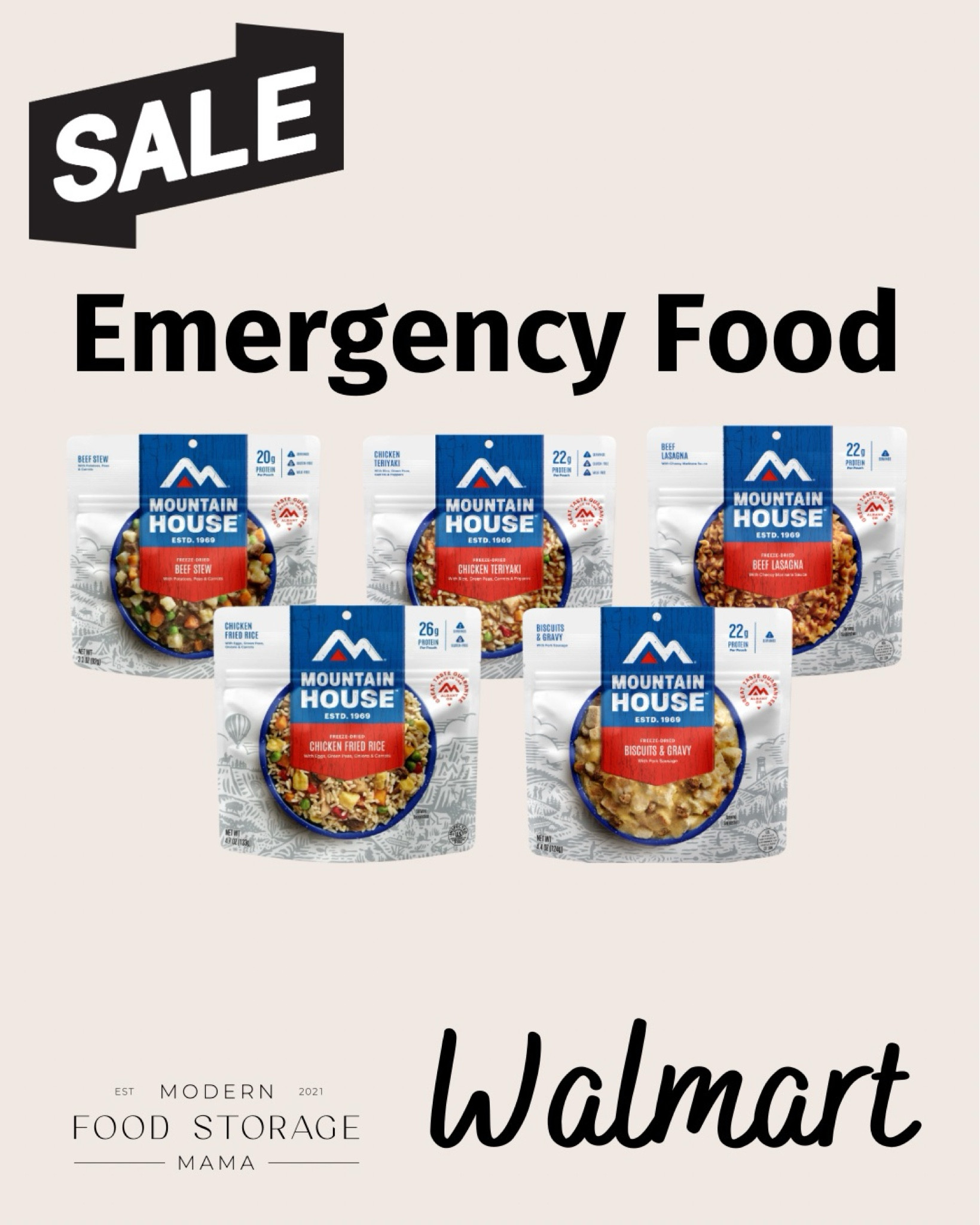 I am always on the lookout for a good deal when it comes to stockpiling emergency foods and supplies for your 72-hour kits (bug-out bags/evacuation bags). 

These Mountain House emergency meals just had a price drop (when I checked today 10/22/24). 

Do you shop at Walmart either online or in the store? Or have you used Walmart + and had groceries/etc delivered to your house? 

Next time you order online or order through Walmart + add at least one emergency meal to your order. Before you know it you will have a nice stockpile of emergency meals to add to your 72-hour kits or to have stored in your food storage for an emergency 🙌🏼.


#emergency #meals #foodstorage #preparedness #emergencypreparedness

#LTKGiftGuide #LTKActive #LTKSaleAlert