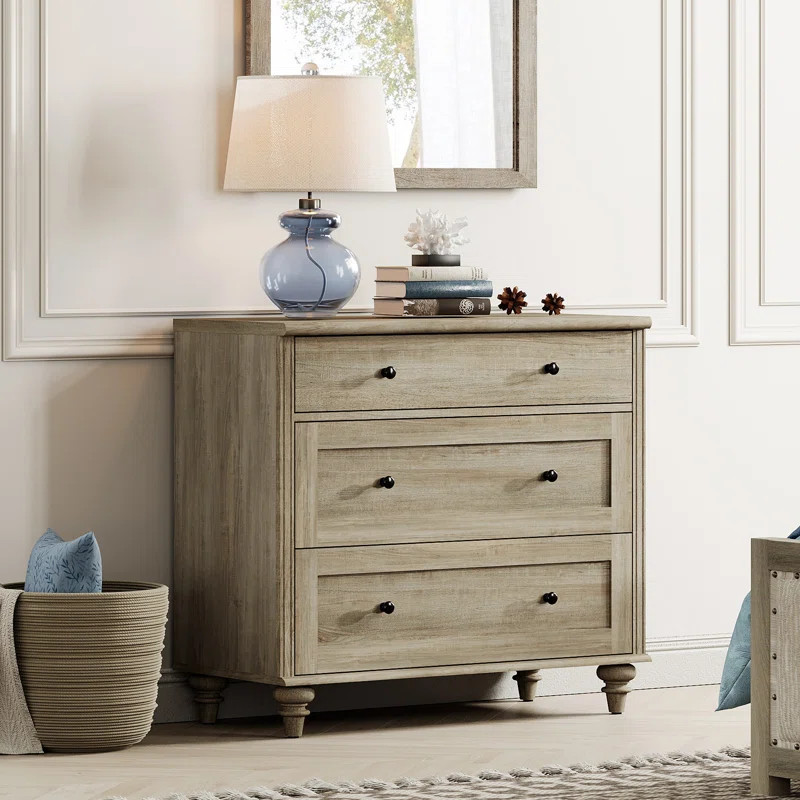 Laurel Foundry Modern Farmhouse® Allyssa 3 Drawer 33.9" W Dresser & Reviews | Wayfair | Wayfair North America