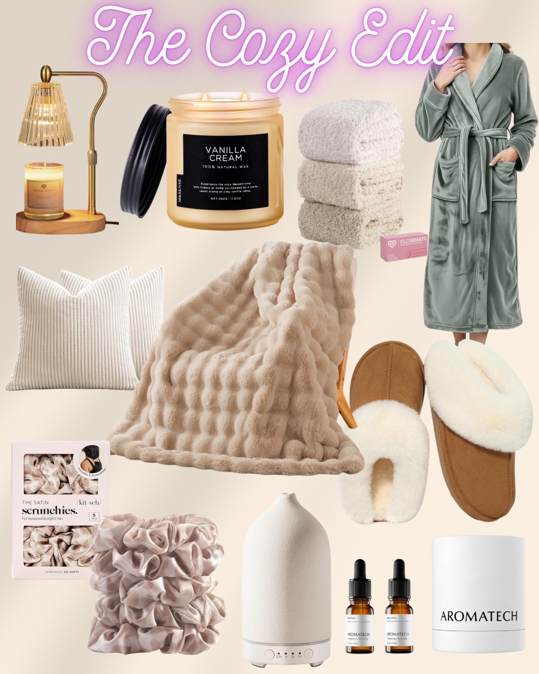 The Cozy Edit 🤍 There’s nothing better than staying in, putting on your comfies, relaxing aroma in the air, cuddling under a blanket and watching your favorite movie!! 

#LTKhome #LTKfall #LTKgiftguide